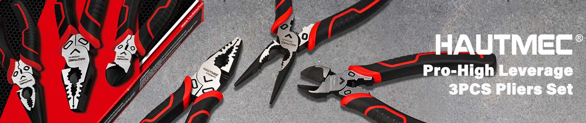 HAUTMEC 3-Piece High Leverage Plier Set